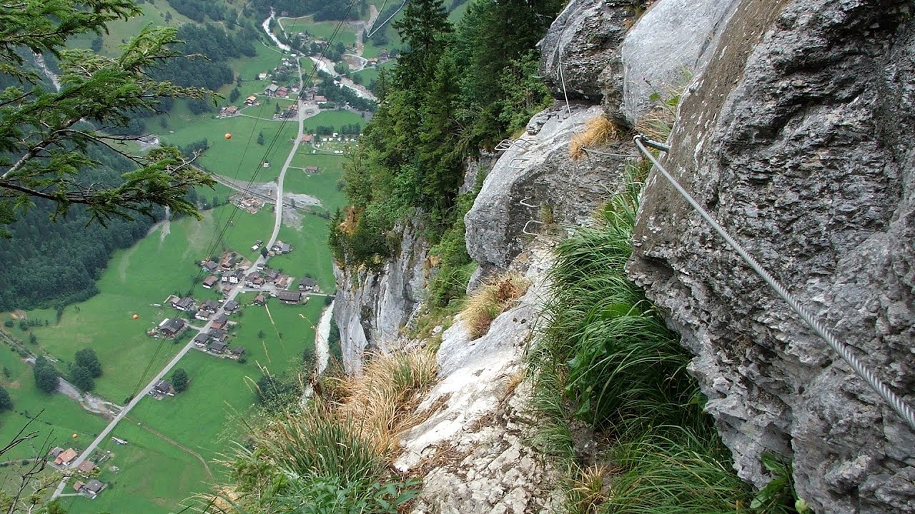 Mürren-Gimmelwald Klettersteig - Switzerland - video