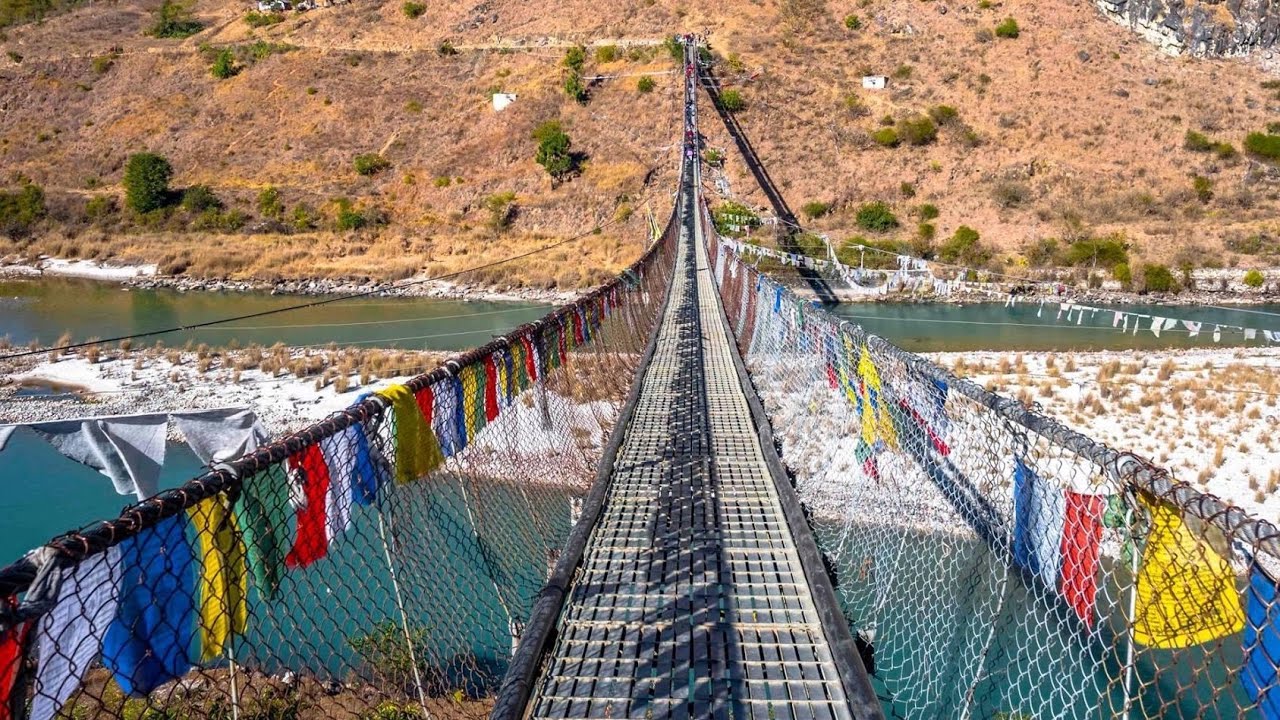 Punakha suspension bridge Bhutan