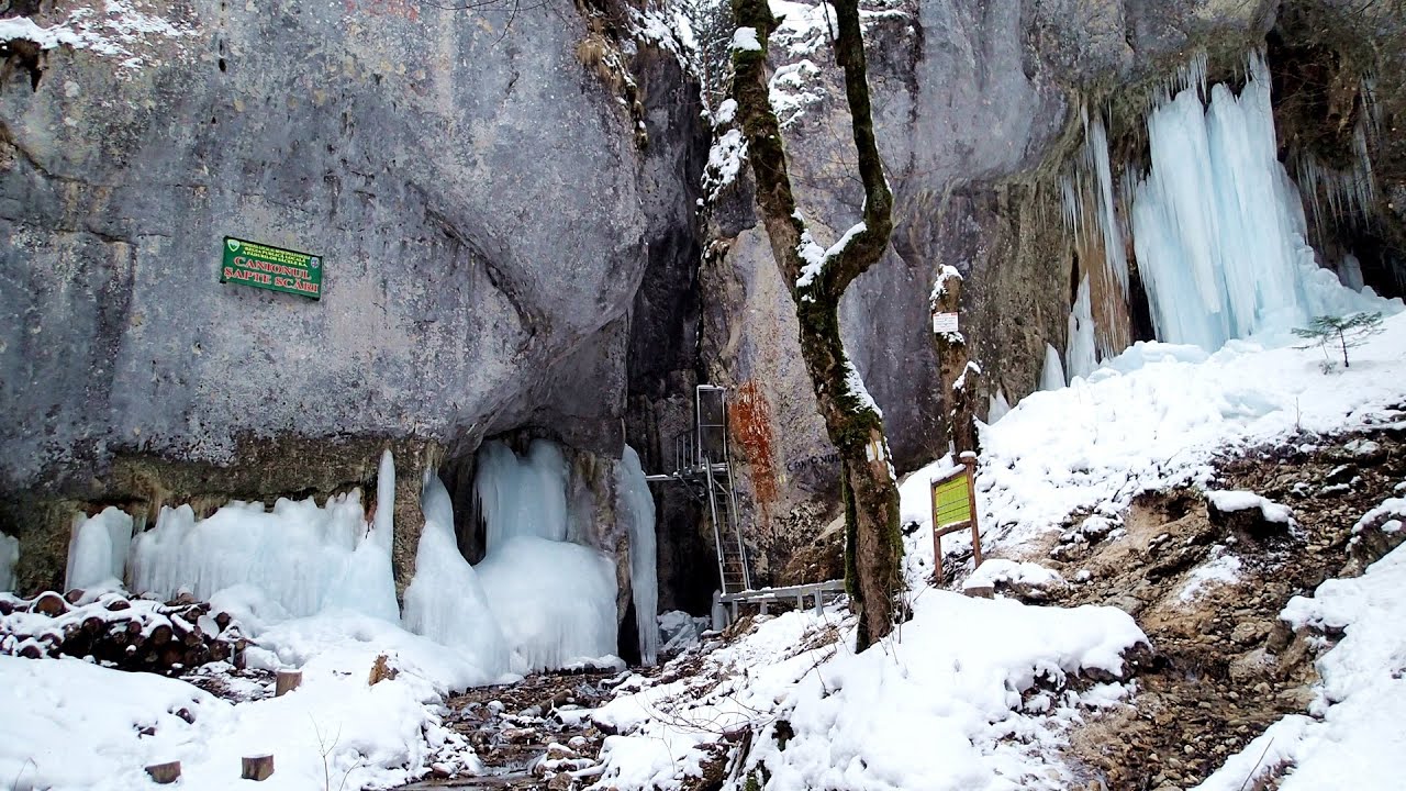 Seven Ladder Canyon in Winter - Piatra Mare Mountain